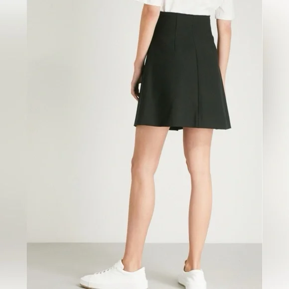 Maje Jioma Pleated Flared ALine Mini Skirt Black Size 38 - Picture 4 of 14